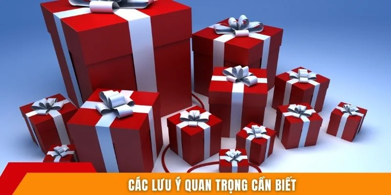 Các lưu ý quan trọng cần biết